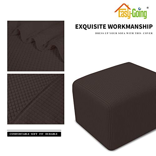 Cubierta otomana elástica chocolate rectangular XS 5