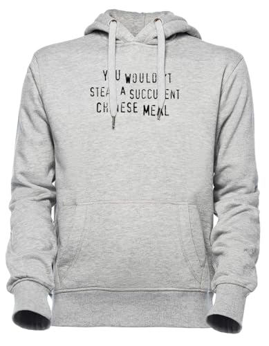 Sweat à capuche unisexe gris avec imprimé culturel humoristique coupe moderne
