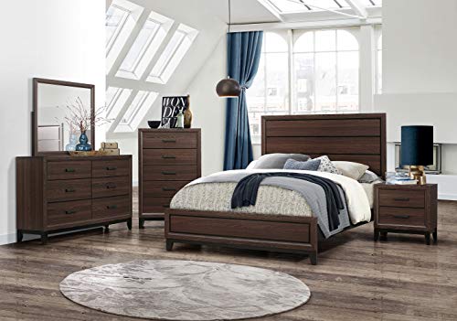 Kings Brand Furniture â€“ Athens 6-Piece King Size Bedroom Set. Bed, Dresser, Mirror, Chest & 2 Night Stands