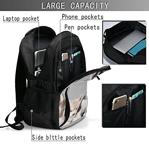 Sac à dos pour ordinateur portable Blue Eyes Wolf - Style husky mignon taille unique