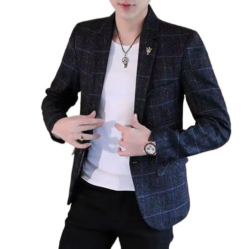Jacket for Men Thin Slim Fit Man Spring Suits Blazers Vintage Korean Style Coats