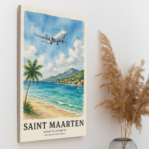 Poster Saint Maarten aquarelle pour sublimer un mur vide - 7
