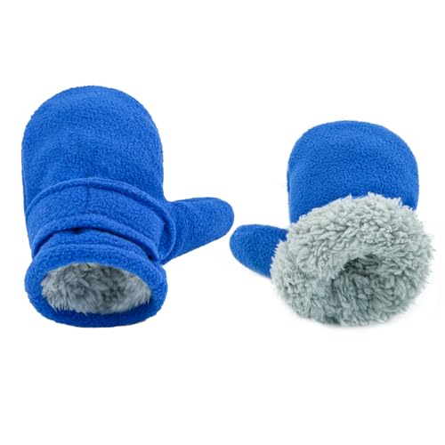 Image of BAVST Baby Toddler Winter Mittens Girls Warm Fleece Lined Gloves Kids Sherpa Lined Mittens for Boys