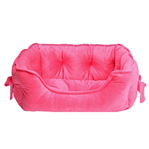 LvRao Animale Domestico Letto per Gatto Cane Cucciolo Divano Morbido Calda Casette, Ceste Casa Cani (Rosa, 48 * 38 * 18CM)