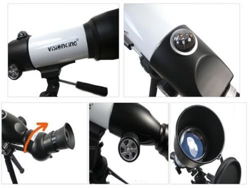 Telescopio astronomico monoculare con rifrattore, 70 x 350