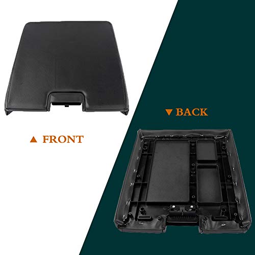 Center Console Armrest Lid with Latch for 2007-2013 Chevy Tahoe/Avalanche, 2008-2014 Silverado/GMC Yukon(XL)/Sierra 1500/2500/3500, Center Console Cover Repair Kit, Replaces OEM 20864154, Black by Carforu - Image 5