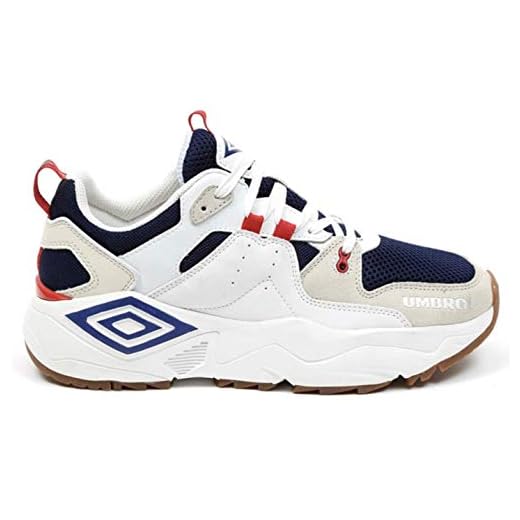 Umbro Runner M, Zapatillas para Correr de Diferentes Deportes Hombre, Blanco, Azul, 45 EU
