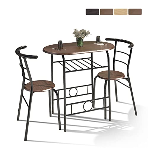 Botiff 3-Piece Patio Bistro Set, Space Saving Outdoor Table and Chairs for Poolside, Patio, Yard, Garden, Porch, Outdoor/Indoor Furniture Set, Compact Space/Steel Frame, Built-in Wine Rack Botiff 3-Piece Patio Bistro Set, Space Saving Outdoor Table and Chairs for Poolside, Patio, Yard, Garden, Porch, Outdoor/Indoor Furniture Set, Compact Space/Steel Frame, Built-in Wine Rack