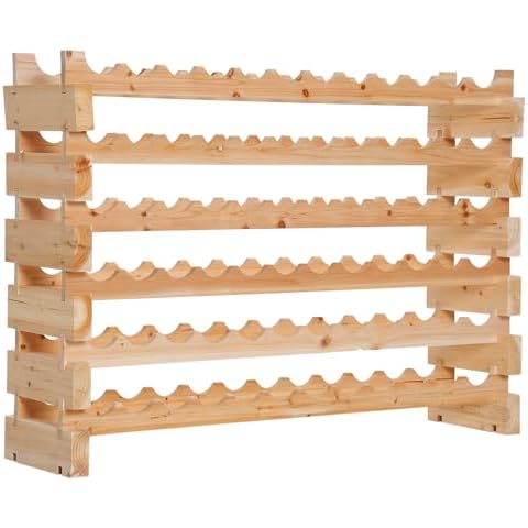 HOMCOM Étagère à Bouteilles 72 Bouteilles Cover