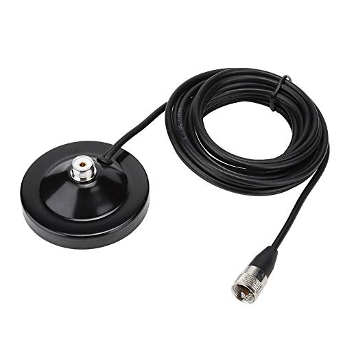 Tangxi Línea de Ventosa de Antena, UHF Macho/M Cable de Conector de extensión de Antena Macho con Base de Ventosa de Alto magnetismo para Cualquier Antena móvil pl-259