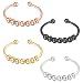 Produktbild DMNQ 4 Stück Anti-Stress Fidget Ring - Spinning Ring mit Perlen, Offener Spinner für Damen - Linderung von Ängsten für Mädchen & Frauen - Schwarz, Silber, Gold, Roségold