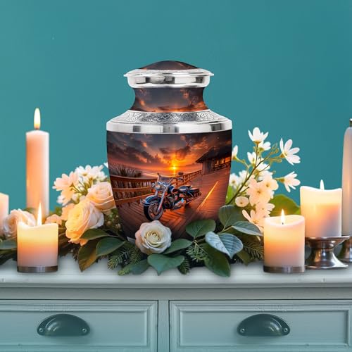 Image of Bike Urn Ash Keepsakes for Human Ashes 1 Large & 2 Small | Cremation Urns, Burial Urns for Human Ashes