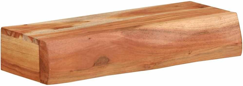 Wall Shelves 2 pcs, 15.7"x6.7"x3.1" Solid Acacia Wood Floating Shelf, Rustic Ledge Shelves for Living Room, Bathroom, Bedroom Wall Decor