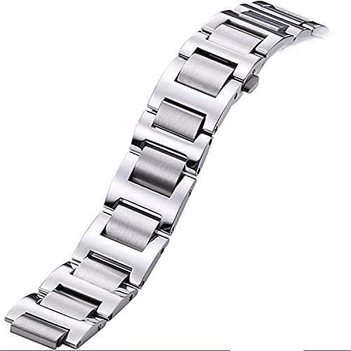 Sangle de bracelet en acier de 14mm à 20mm pour remplacer le cuir usé