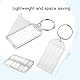 36PCS Schlüsselanhänger Beschriftbar，Schlüsselanhänger zum Beschriften mit Split Ring Label Fenster，Schlüssel Anhänger ，für Markieren von Schlüsseln, Haustieren, Gepäck，Koffer-weiß