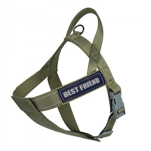 Shengxi Arnés Perro Nylon, Arnés para Perros sin Tirones, Cómodo Transpirable Arnés Pecho Perros, Ajustable Arnés con Asa Anillos para Perro Pequeño Mediano para Correr o Camina (Gris, M)