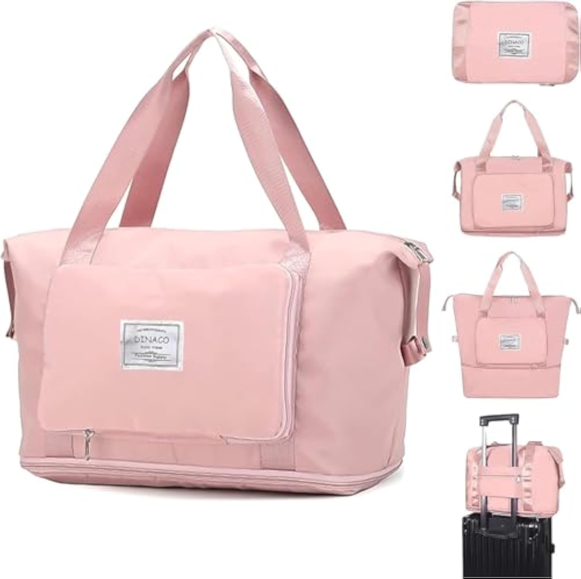 Foldable Waterproof Duffle Bag for Women, Large Travel Bag