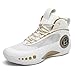 Produktbild Uhclrr Herren High Top Basketball Schuhe Outdoor Anti Rutsch Jungen Leichte Lässige Atmungsaktive Stoßdämpfende Sportschuhe(41 EU, Gold)