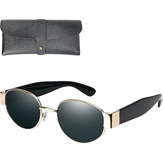 Óculos de sol ovais para mulheres, moda estilo retrô vintage designer feminino óculos de sol moderno moderno clássico (multicolorido), Marrom