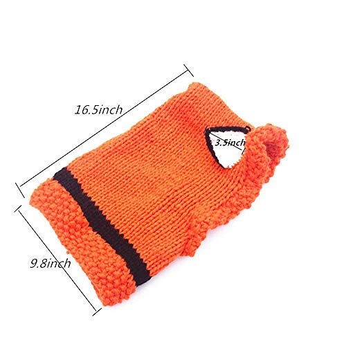 Ba Knife Baby Kids Warm Winter Hat Crochet Knitted Caps Hood Scarves Beanies Orange Fox #TOP4
