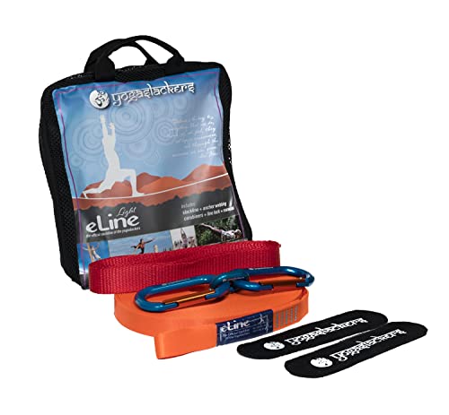 YogaSlackers Slackline for Yoga and Balance training eLine 50 foot with included anchor strap