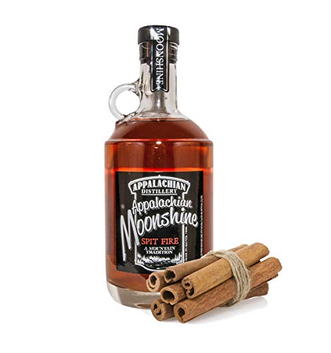Appalachian Moonshine "Spit Fire". 35% Vol. Echter handgefertigter Moonshine Whisky aus West Virginia,USA Cover