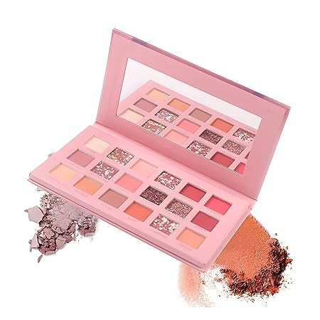 Image of Guriya Makeup Sponge & Nude Eyeshadow Palette - 18 Color Makeup Palette for Women High Pigmented Professional Mattes and Shimmers + Beauty Blender Sponge Puff for face