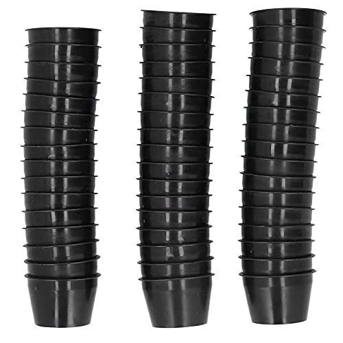 ZHDOKA 50 Pezzi Coppe per Piante in Rete a Rete con Intaglio in Plastica Nera, Coppe a Rete per Piantagioni Idroponiche Piantare Vasi per Vivai Cestini a Secchio per Coltivazione Interna o Esterna