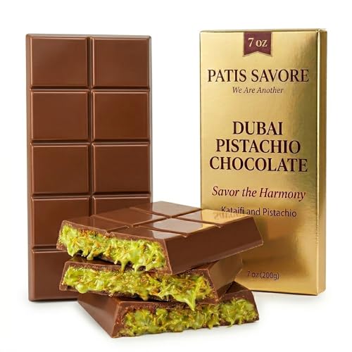 Dubai Chocolate Bar Pistachio – 7 oz Dessert with Pistachio Cream & Kataifi Filling | Gourmet...