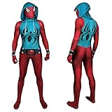 QJD Mens Superhero Cosplay Costumes 3D Print Halloween Zentai Jumpsuit Adult/Kids.(Kids-M, Black)