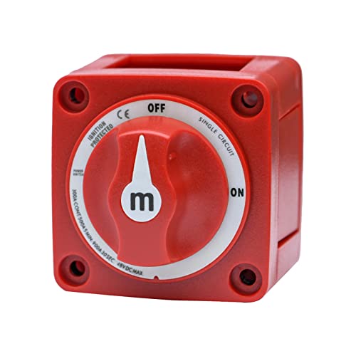 CXBB 300A Power Switch M Series Battery Switch, Used for Battery Switch Single Circuit Marine OnOff Red