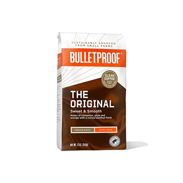 Bulletproof Original Medium Roast Whole Bean Coffee, 12 Ounces, 100% Arabica Coffee Sourced from Guatemala, Colombia, & El Salvador
