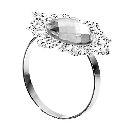 12 peças de anéis de guardanapo brilhantes para decoração de jantares, banquete de casamento