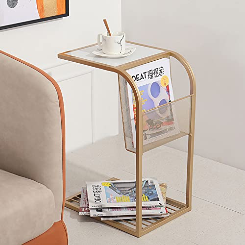 Mesa de mármol multifuncional exclusiva y consola de diseño de lujo dorado 3