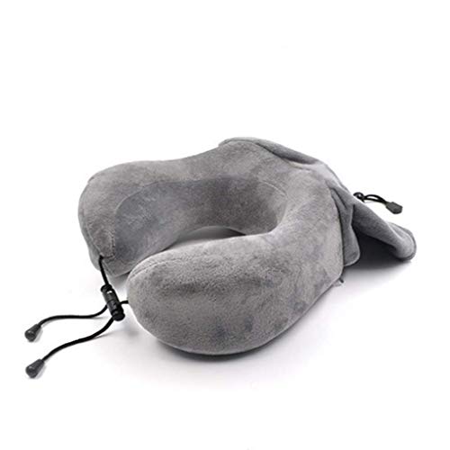 Oreiller en forme de U en mousse à mémoire de forme compact avec ceinture de voyage