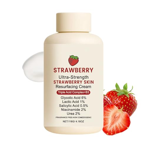 Resurfacing Cream, Strawberry Skin Resurfacing Cream, Chicken Skin Smooth Creams, Moisturizing Renewal Creams For Women Men, Body Moisturizing Creamm, Winter Summer Post Shower Bedtime Daily Care