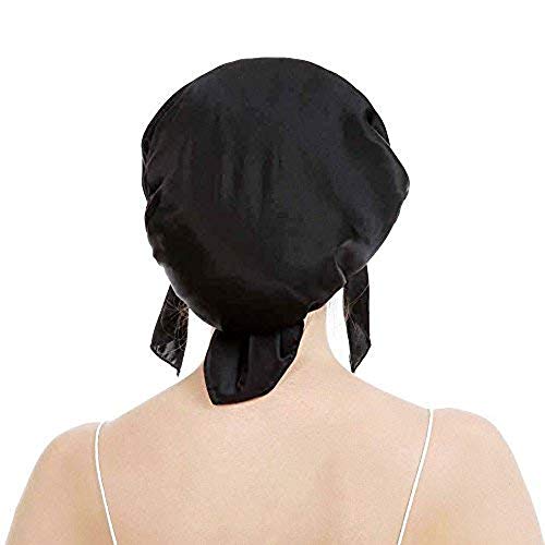 Preisvergleich Produktbild EUFANCE Nachtschlafmütze, 100% Maulbeerseide, Haube für Haarausfall Frauen Schlafmütze weich mit verstellbarem Gummiband