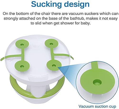image for KLQQL Baby Bath Seat， Portable Toddler Child Bathtub Seat for 6-18 M