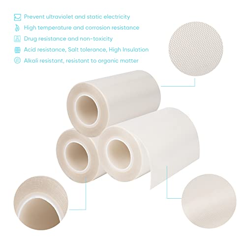 Image of PTFE Coated Fiberglass Telfon Tape,high Temperature Tape;Drying Mechanical Conveyor Belt; Welding Sealing Tape; -196℃ - +300℃ (White, 100mm x 12yards x 0.18mm)