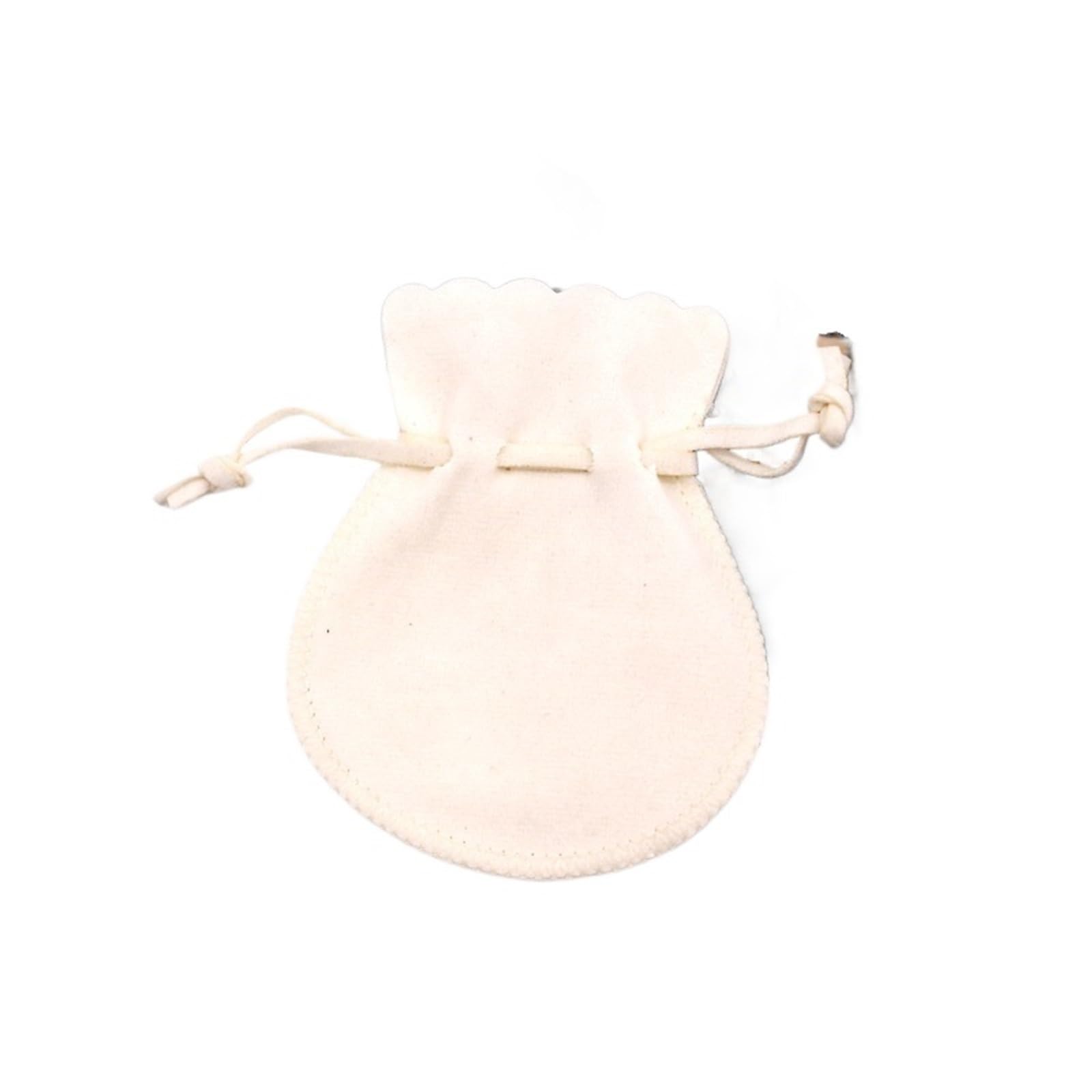 WEOKDFHA Jewelry Storage Bag 10pcs Small Round Velvet Bag 8x9.5 10x13cm Candy Charms Jewelry Packaging Bags Party Wedding Decoration(Beige,11.5x14cm)