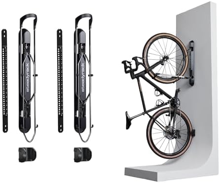 Steadyrack Vertical Bike Rack, Wall Mount Storage for Road, Fende...