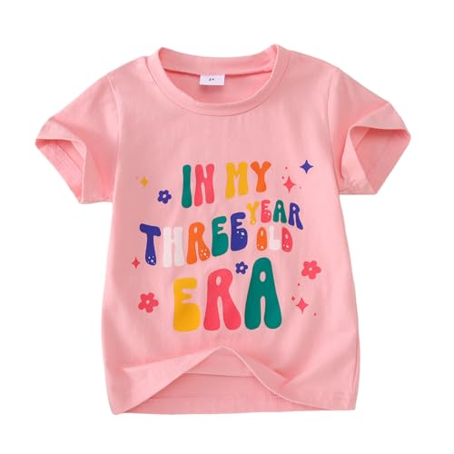 Birthday Girl Shirt Toddler Baby Girl in My Two-Seven Year Old Era Tshirt 2nd 3rd 4th 5th 6th 7th Bday Party Outfit