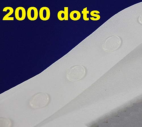 2000 puntos de pegamento para hacer tarjetas, removibles, 15 mm, con puntos de purpurina grandes y fáciles de pegar