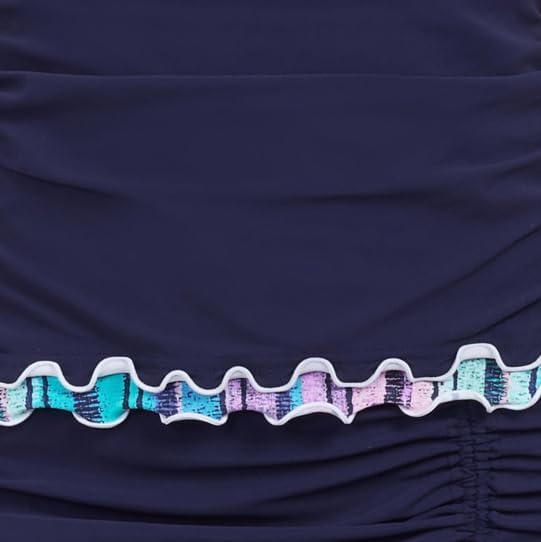 Profile by Gottex Harmony Blue Women’s Ruffle Trim Halter Tankini Bathing Suit Top Swim Essential - Stylish Beachwear - Image 5