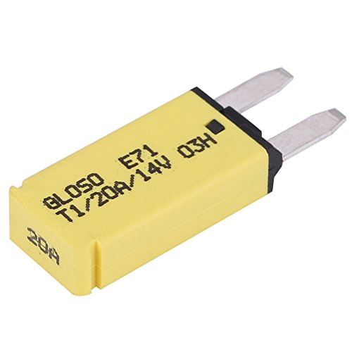 Interruptor de circuito de 20 amperios, reinicio automático, mini fusible de cuchilla para coche, camión, barco, RV, 14 V CC, otros componentes de seguridad fusible relé de reinicio automático