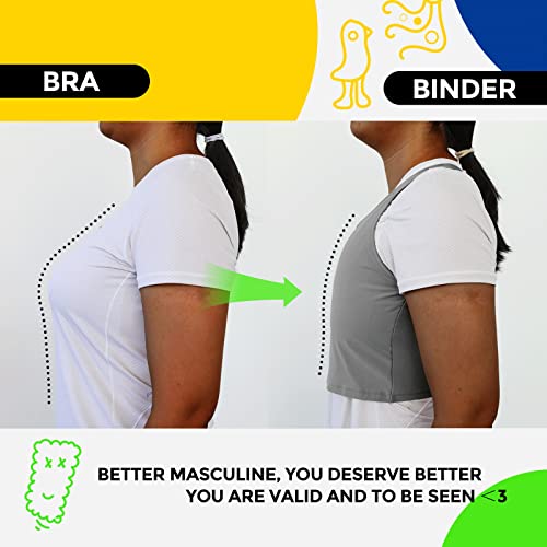 Wonababi Fichário de peito para transgêneros, fichário Trans com zíper para camisas de compressão gi