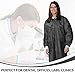Medical Nation 10 Pack Disposable Lab Jackets - Hip Length Reusable Scrub Jacket Unisex, with Knit Cuffs and Pockets - Perfect for Dental, Medical Pharmacies, Labs, Clinics | Large, Black