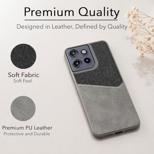 Image of Jkobi Back Cover Case for Motorola Moto Edge 50 Neo (Dual PU Leather Stitch | Professional Minimalist | Soft and Flexible)