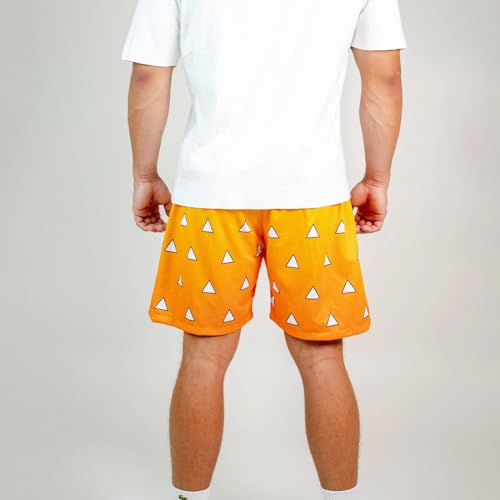 Men's Red Geometric Modern High Rise Board Shorts - One Size Fits All2