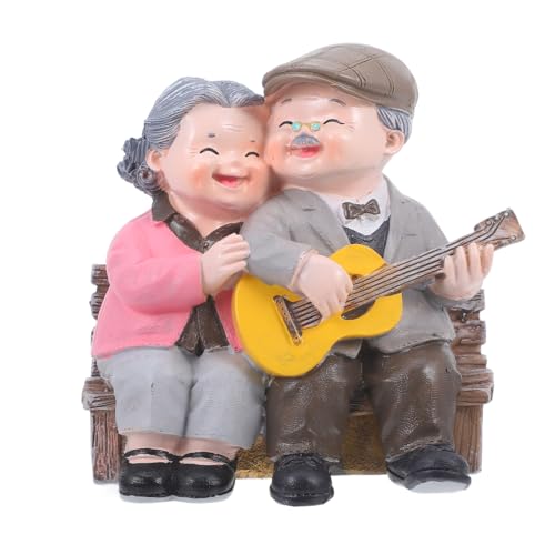 Didiseaon 4.7in Fade-Resistant Thickened Resin Elderly Couple Figurines, for Parents - Wedding...